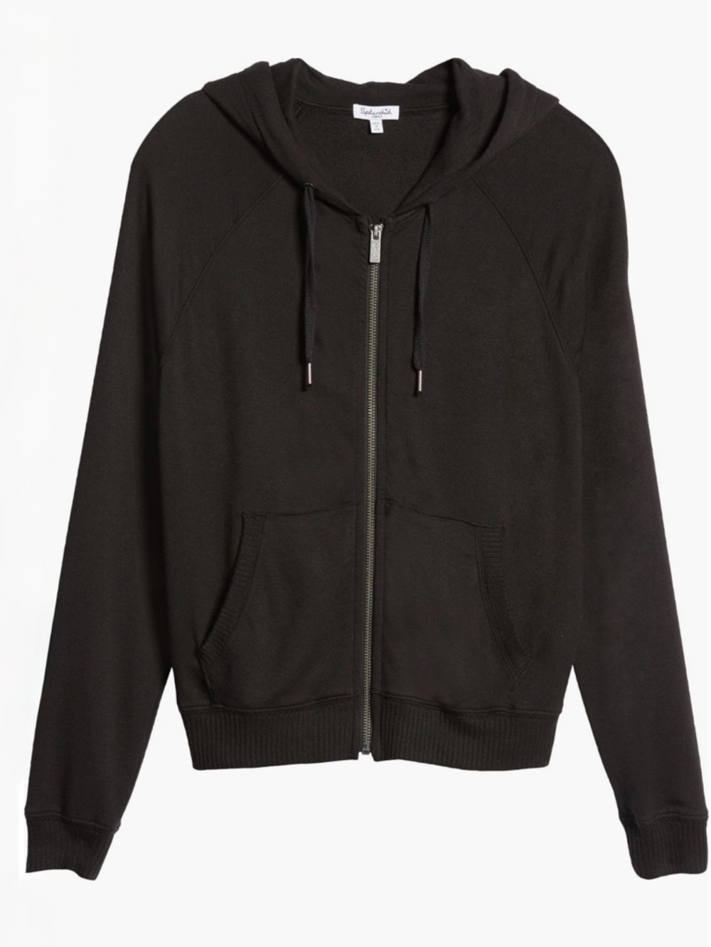 Splendid Supersoft Zip-Up Hoodie in Black Sz S